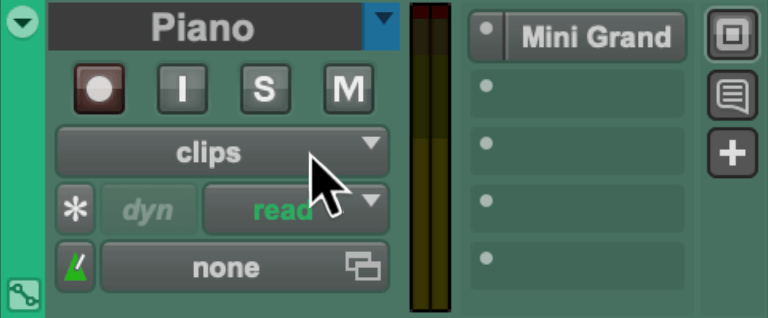 Track view selector
